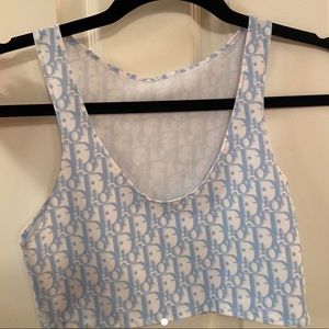 Dior monogram crop top